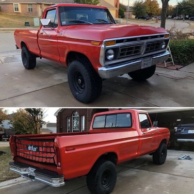 1977 Ford F-150 Dentside Truck in Stunning Ruby Red