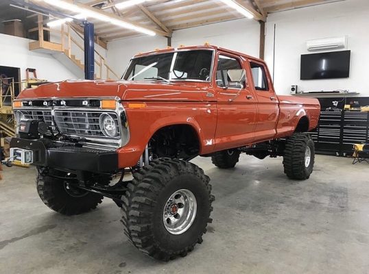 1977 Ford F-250 in Dazzling Vermillion Red