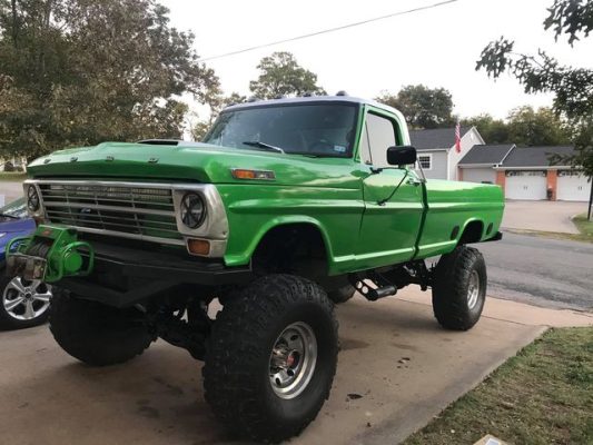 1968 F250 Highboy 460 EFI 4x4 in Jade Green Candy Pearl