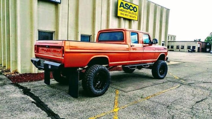 1972 Ford F-350 Crew Cab 12v Cummins in Mango Tango