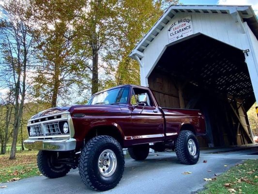 1977 Ford F150 in Dark Toreador Red