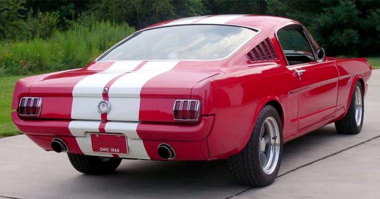 Red 1966 Ford Mustang GT Fastback