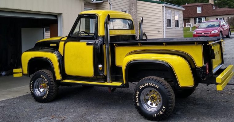 1955 Ford on a '72 F250 Frame