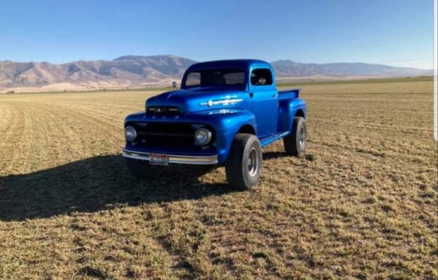 Classic Cobalt Blue 1952 Ford F-1 Truck with a 351 Engine