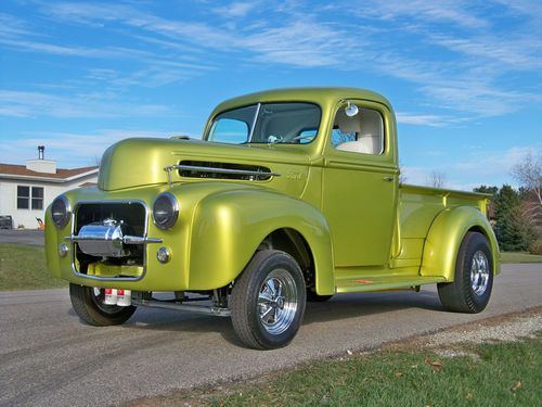 1947 Ford Gasser Pickup in Striking Lime Gold Pearl