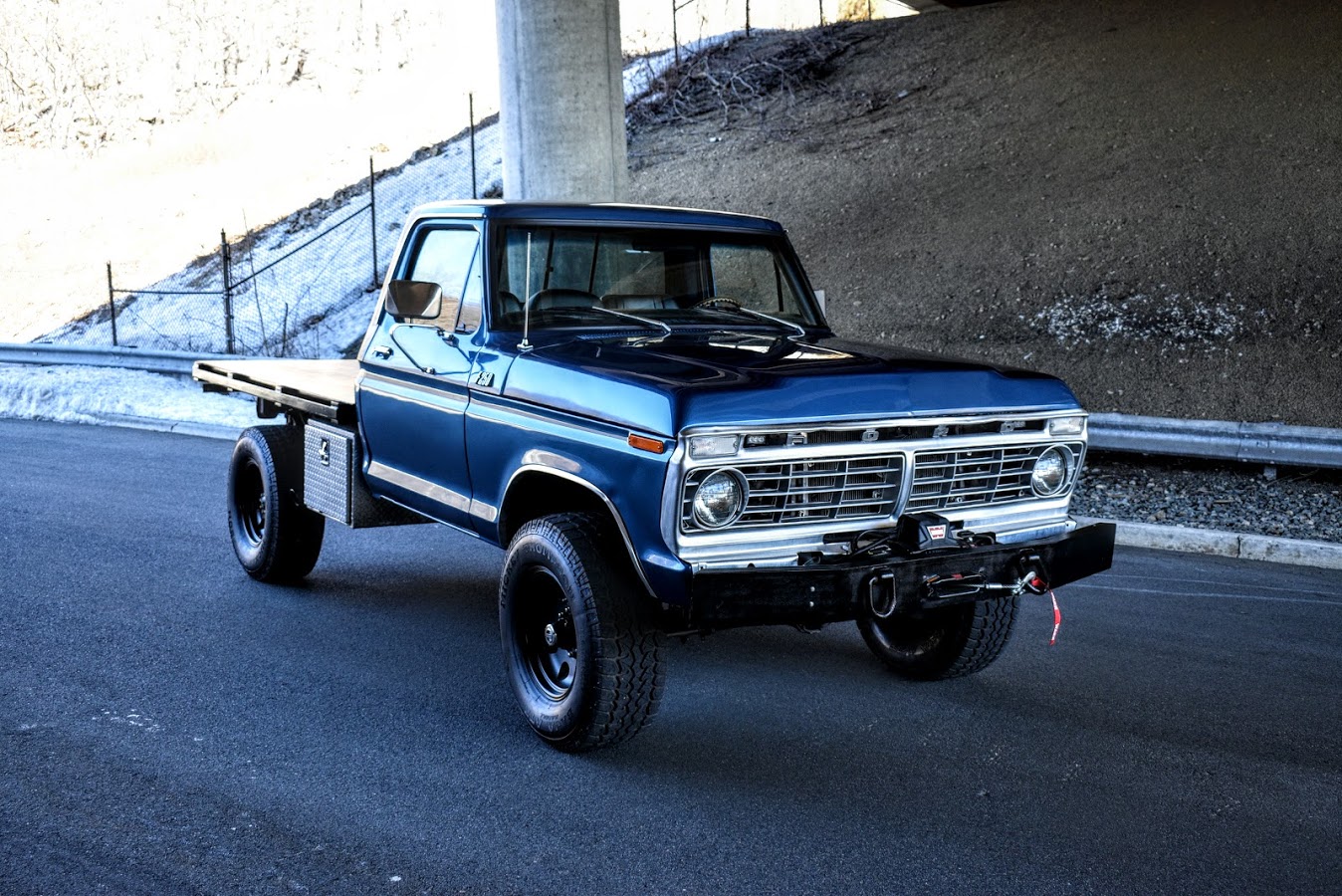 The 1973 Ford F-250 Highboy with Wood Deck Bed