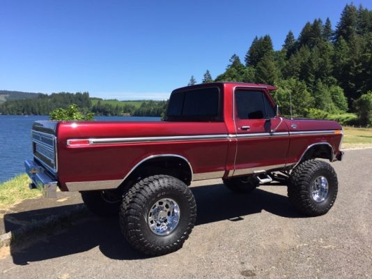 1977 Ford F150 460 in Striking Dark Toreador Red Metallic